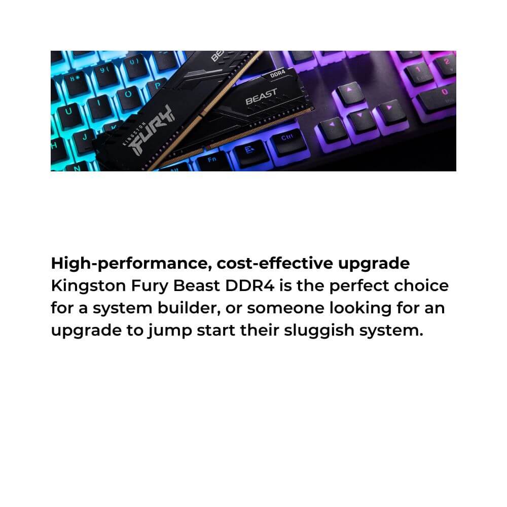 Kingston Fury Beast DDR4 Desktop Ram DIMM Kit of 2